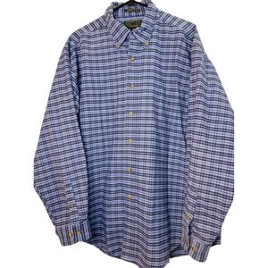 Vintage Alexander Julian Colours Mens XL Button Down Shirt Plaid Long Sleeve‎